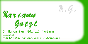 mariann gotzl business card